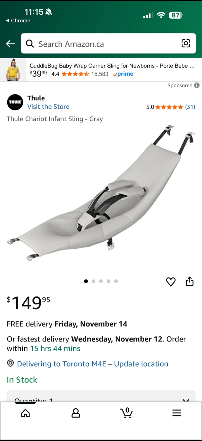 Thule Chariot Infant Sling - Gray - photo 4