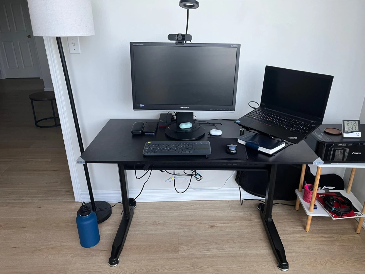 Black Adjustable Height Desk