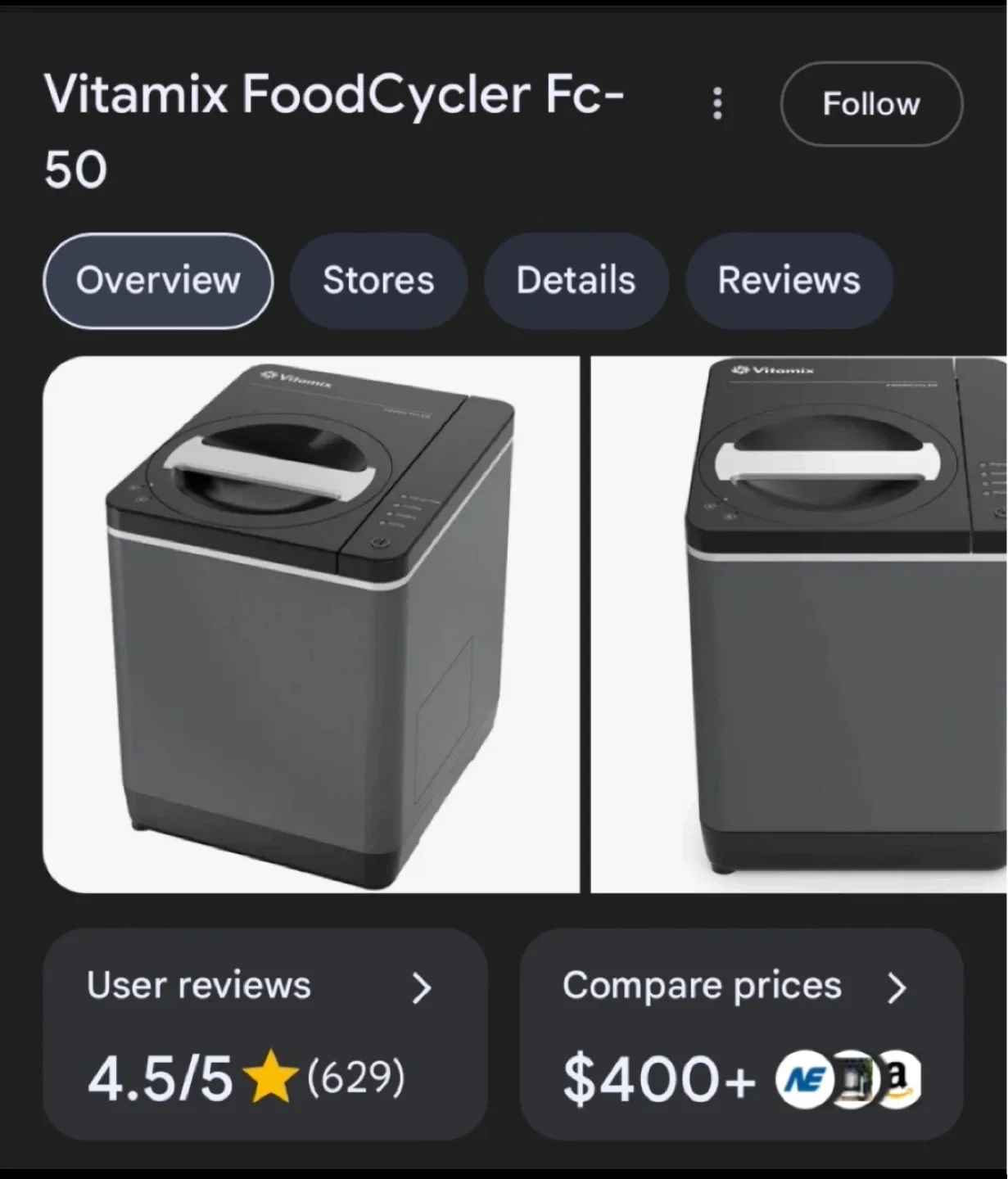Vitamix Foodcycler FC-50 - Food Waste Disposer