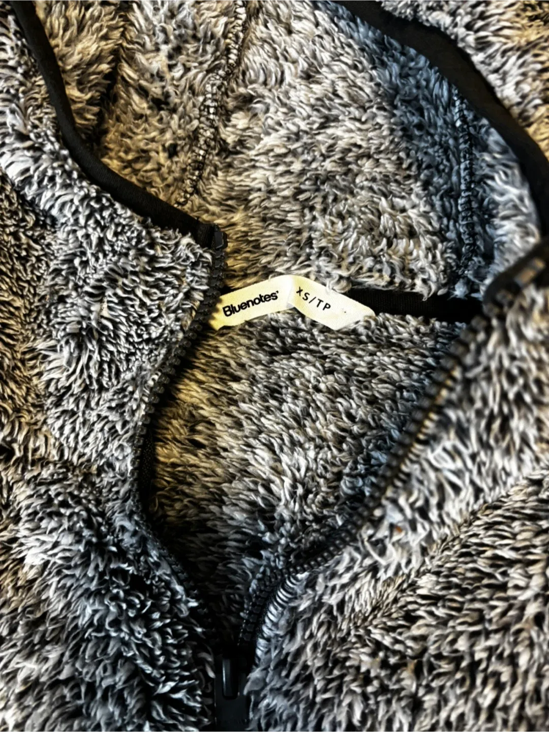 Bluenotes Grey Fuzzy Hoodie - Size XS image indicator(3)