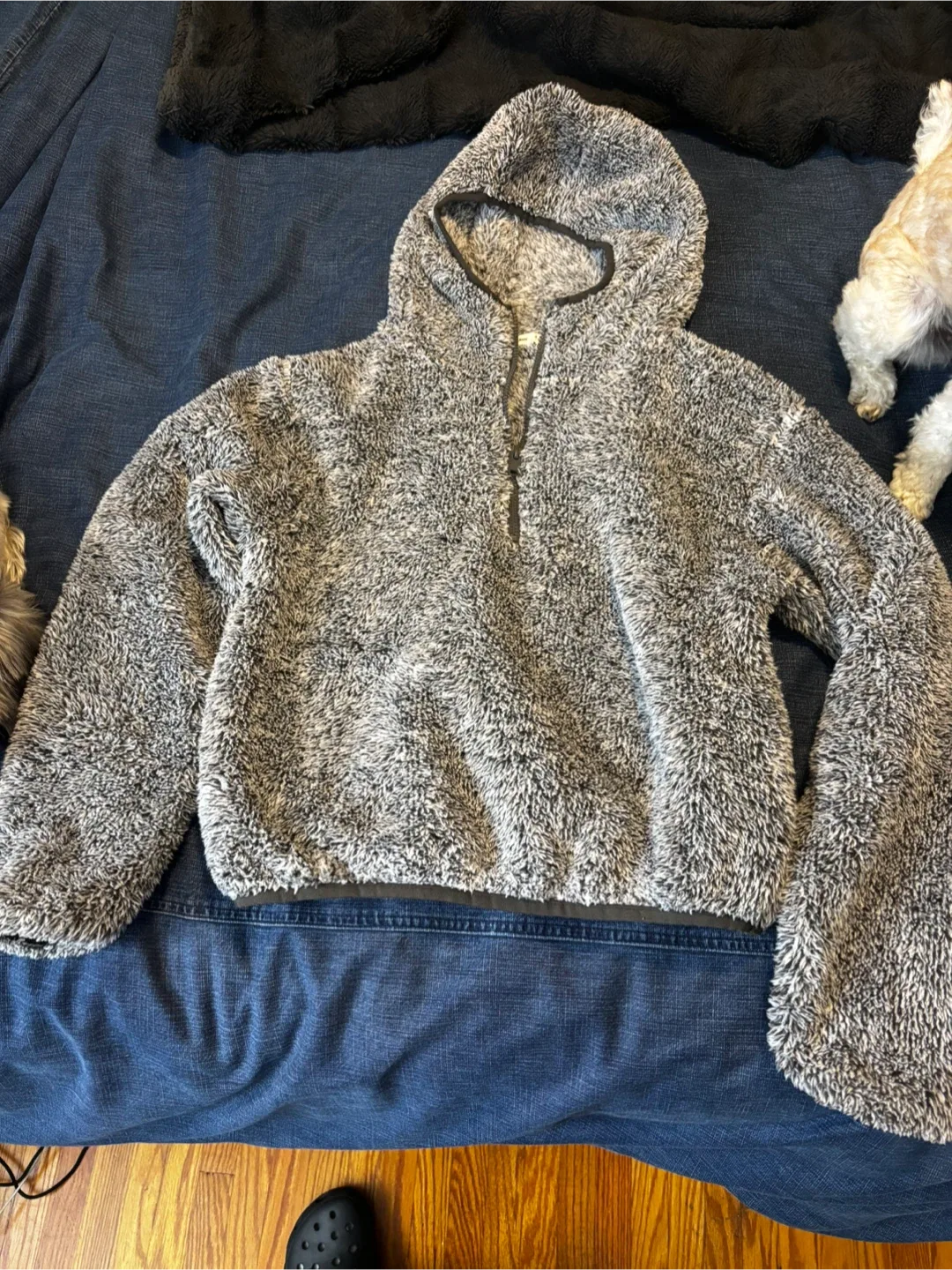 Bluenotes Grey Fuzzy Hoodie - Size XS