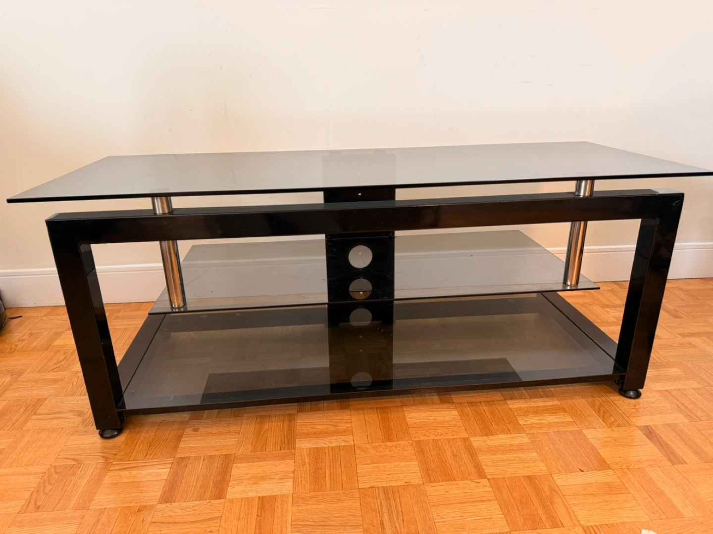 Black glass tv stand - photo 2