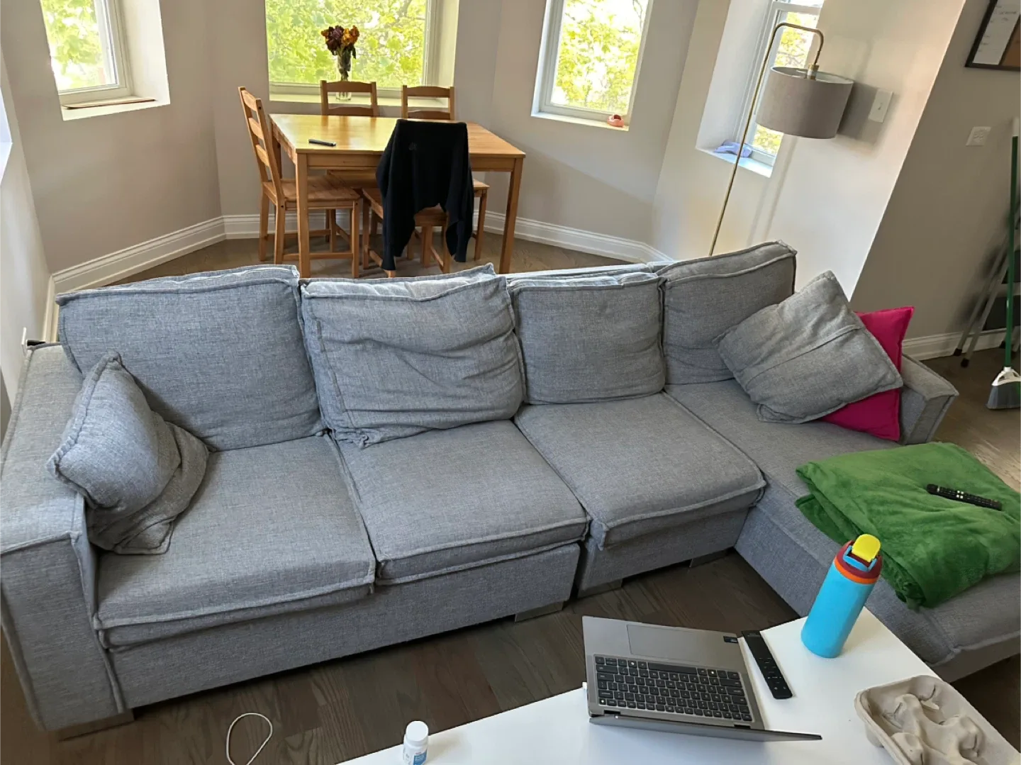 Light Grey Sectional Sofa image indicator(2)