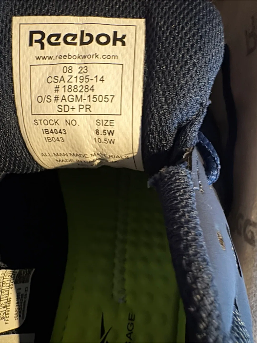 Reebok Sublite SD Composite Toe Safety Shoes - Size 8.5W image indicator(4)