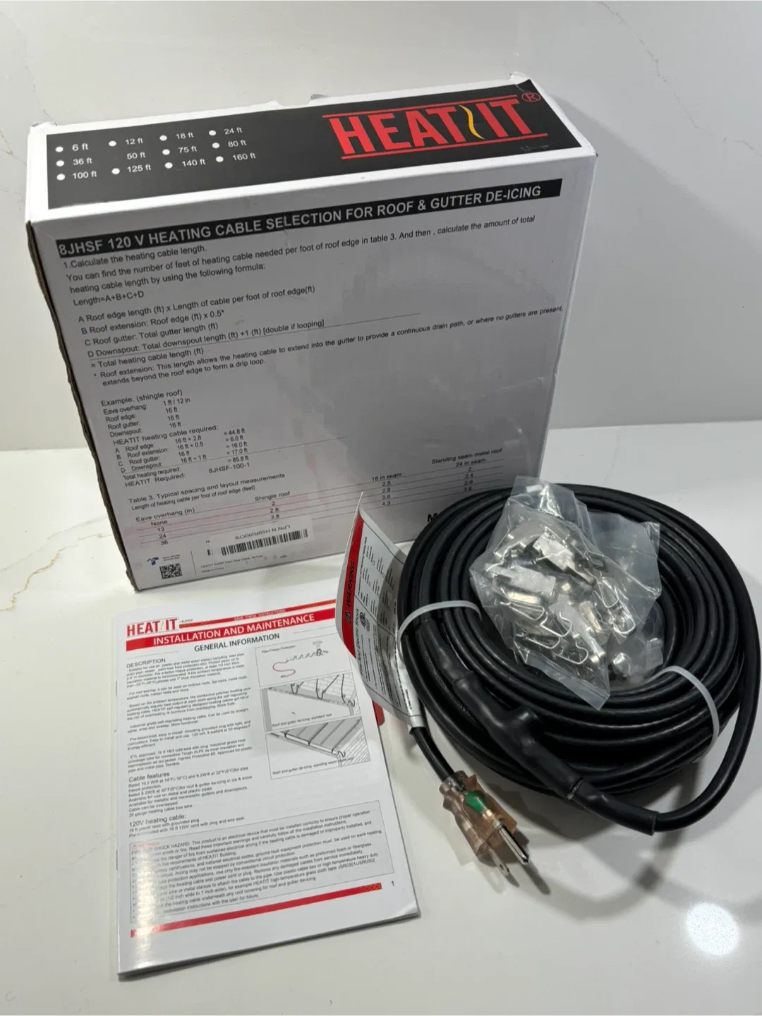 8JHSF Self Regulating Pre-Assembled Heating Cable 50Ft 120V image indicator(5)