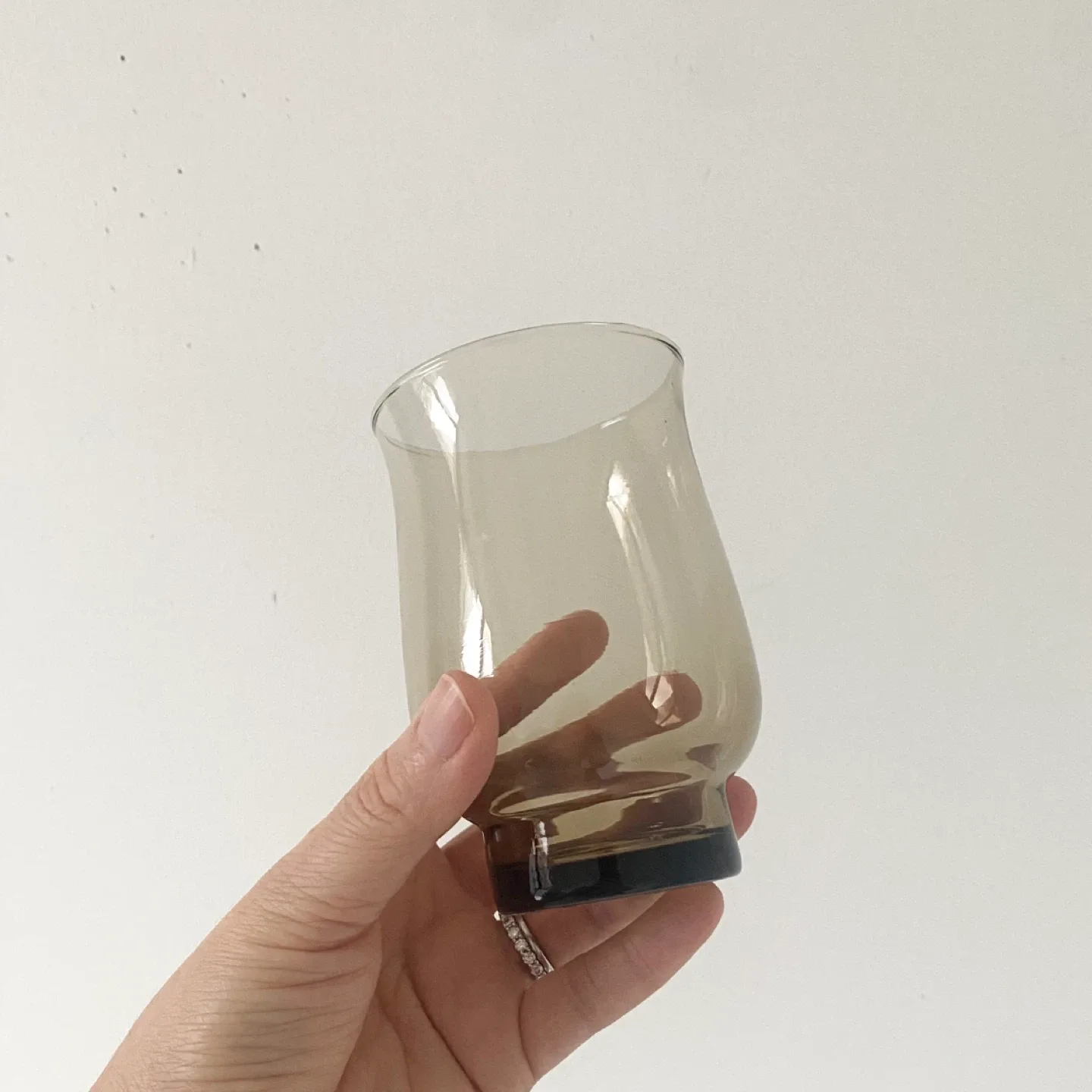 MCM Vintage Dominion Glass Tulip Shaped Smokey Glasses image indicator(4)