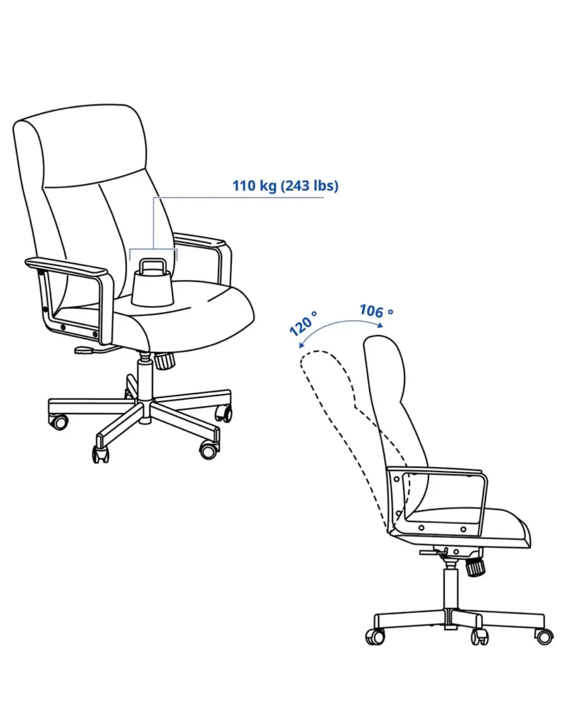 Swivel Office Chair - Ikea image indicator(5)
