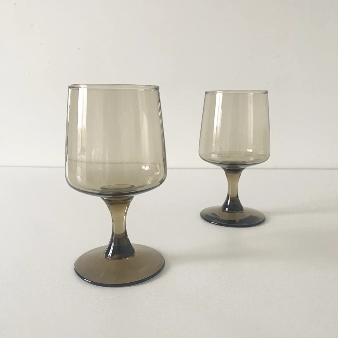 MCM Vintage Smoky Wine Glasses thumbnail