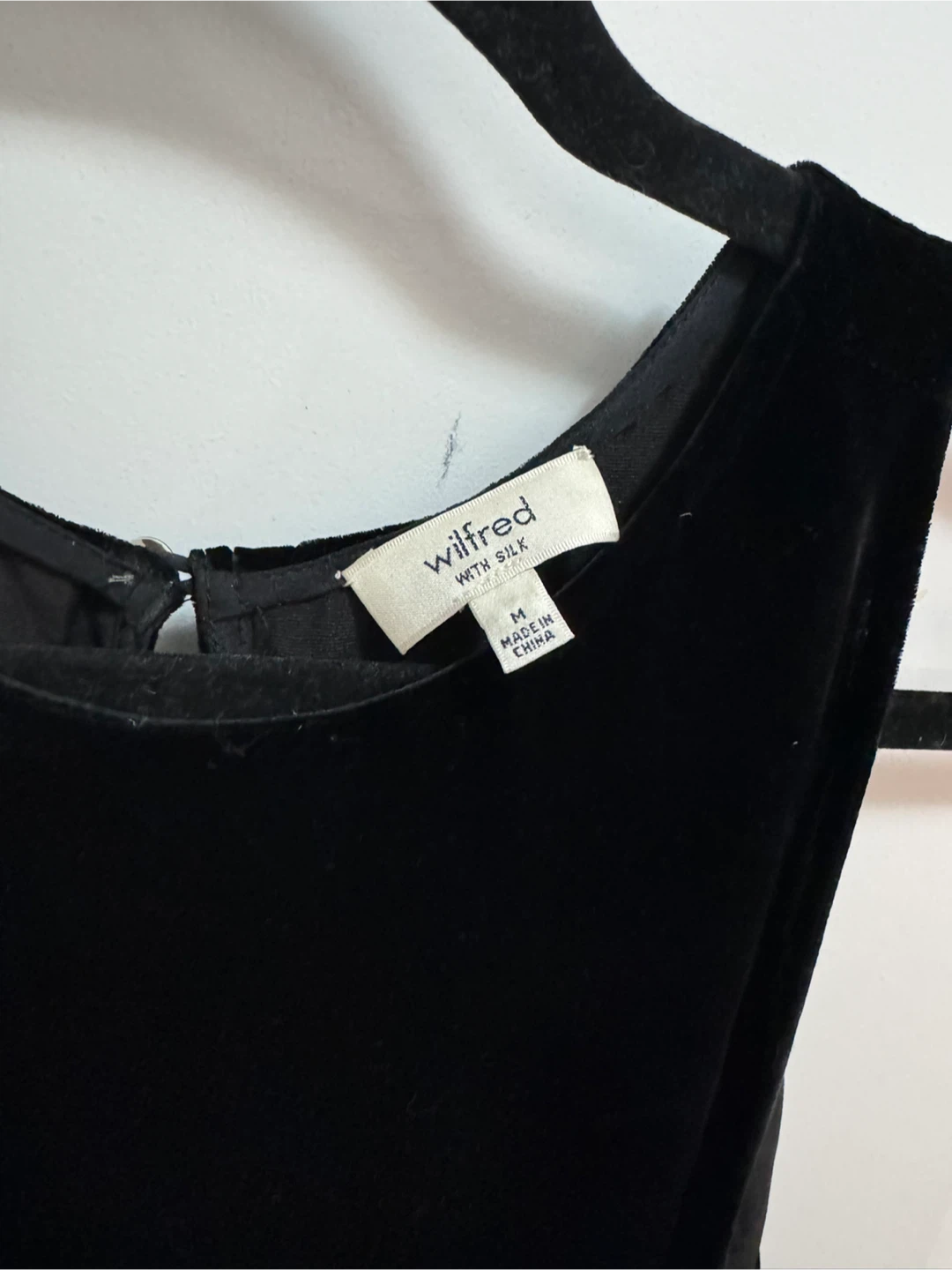 Wilfred Black Velvet Dress - Size M - photo 2