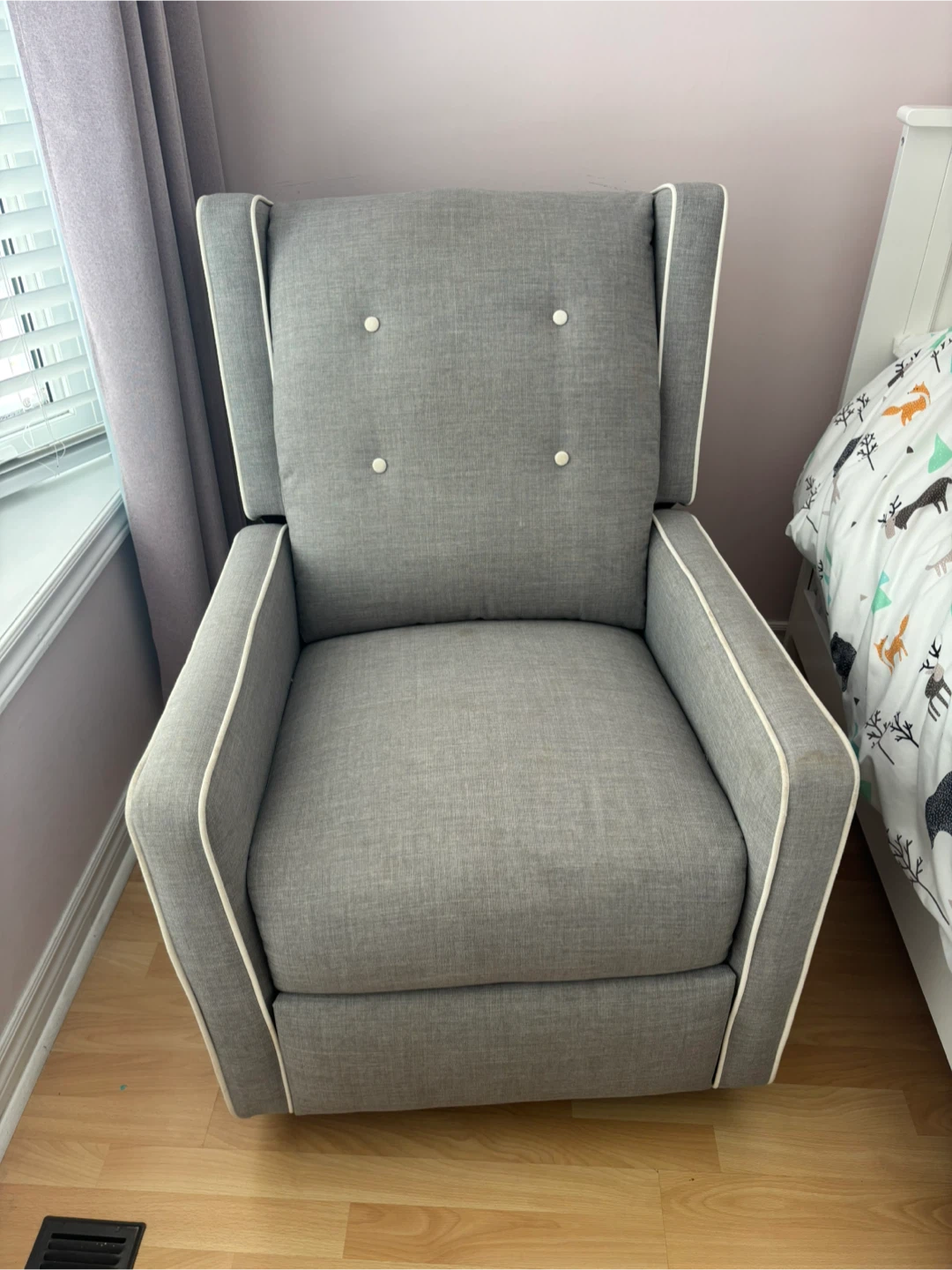 Grey Swivel Recliner Chair - photo 4
