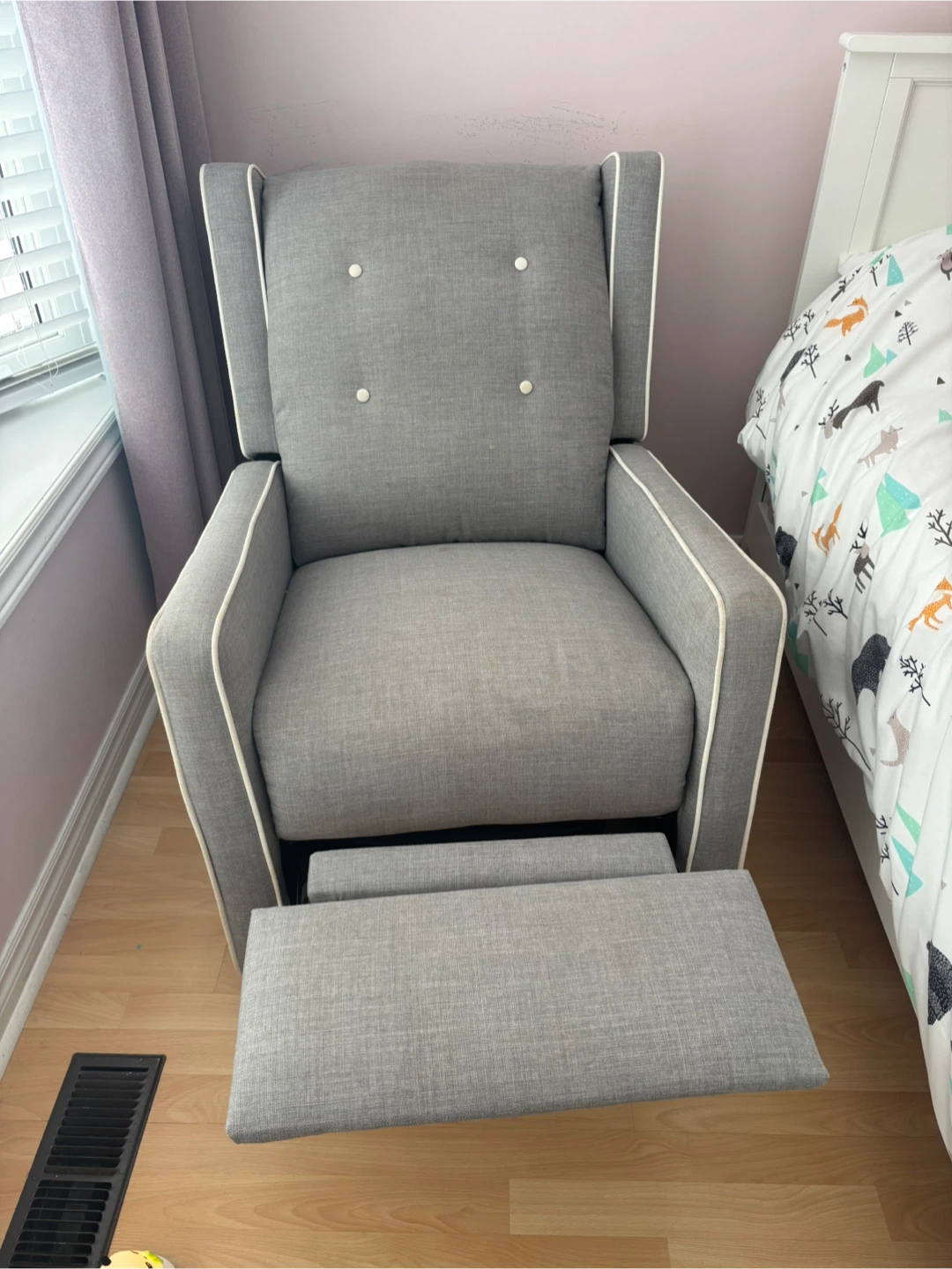 Grey Swivel Recliner Chair - photo 3