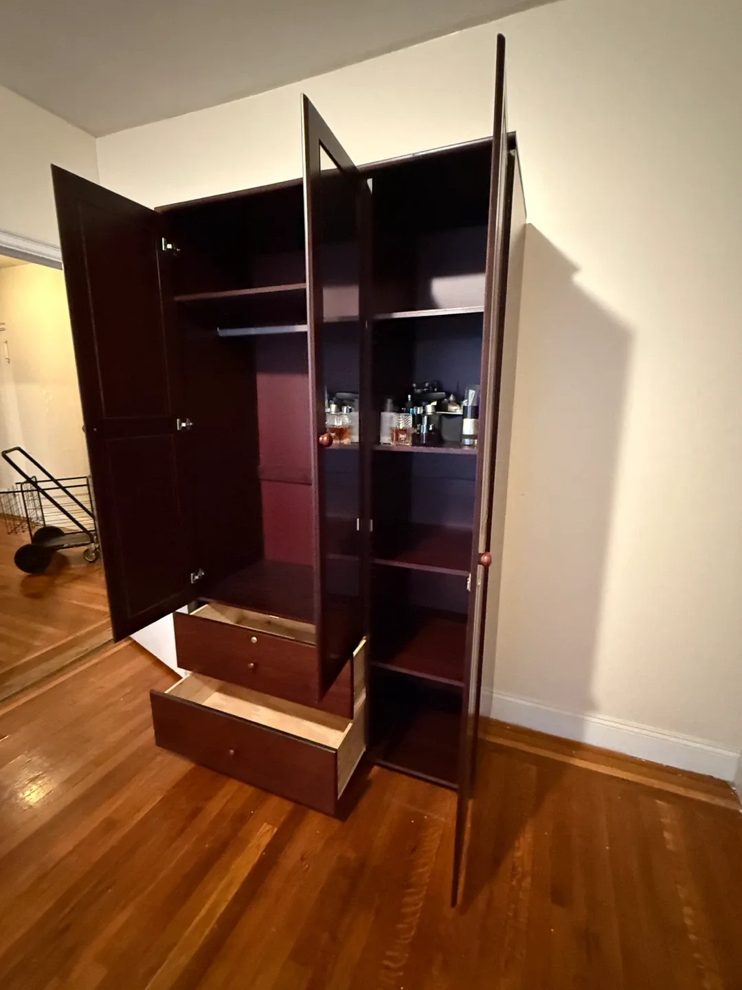 Wooden Armoire with Mirror image indicator(7)