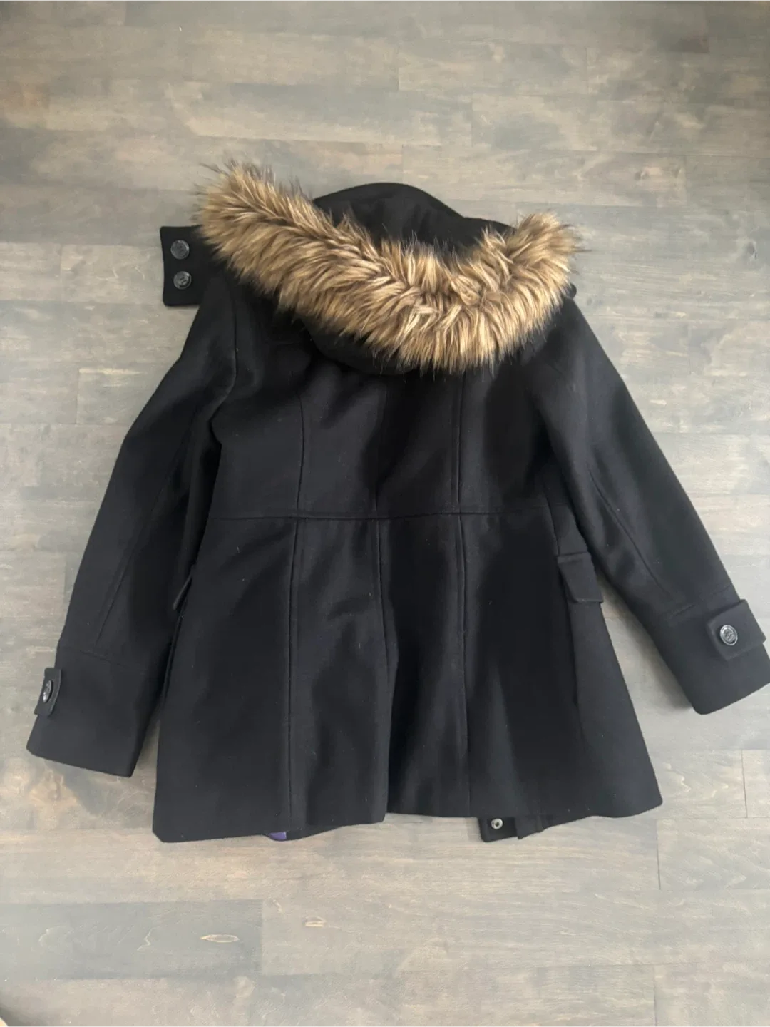 Women’s black Calvin Klein wool coat size 8 image indicator(5)