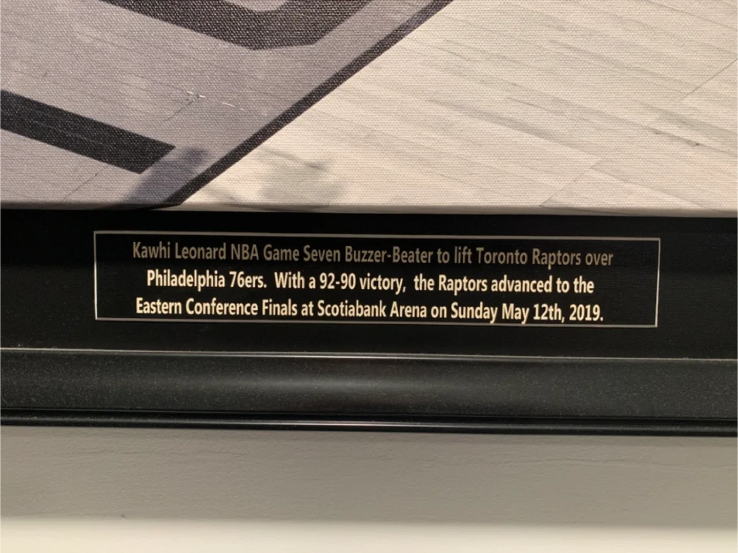 Framed Kawhi Leonard Raptors Buzzer-Beater Photo image indicator(2)