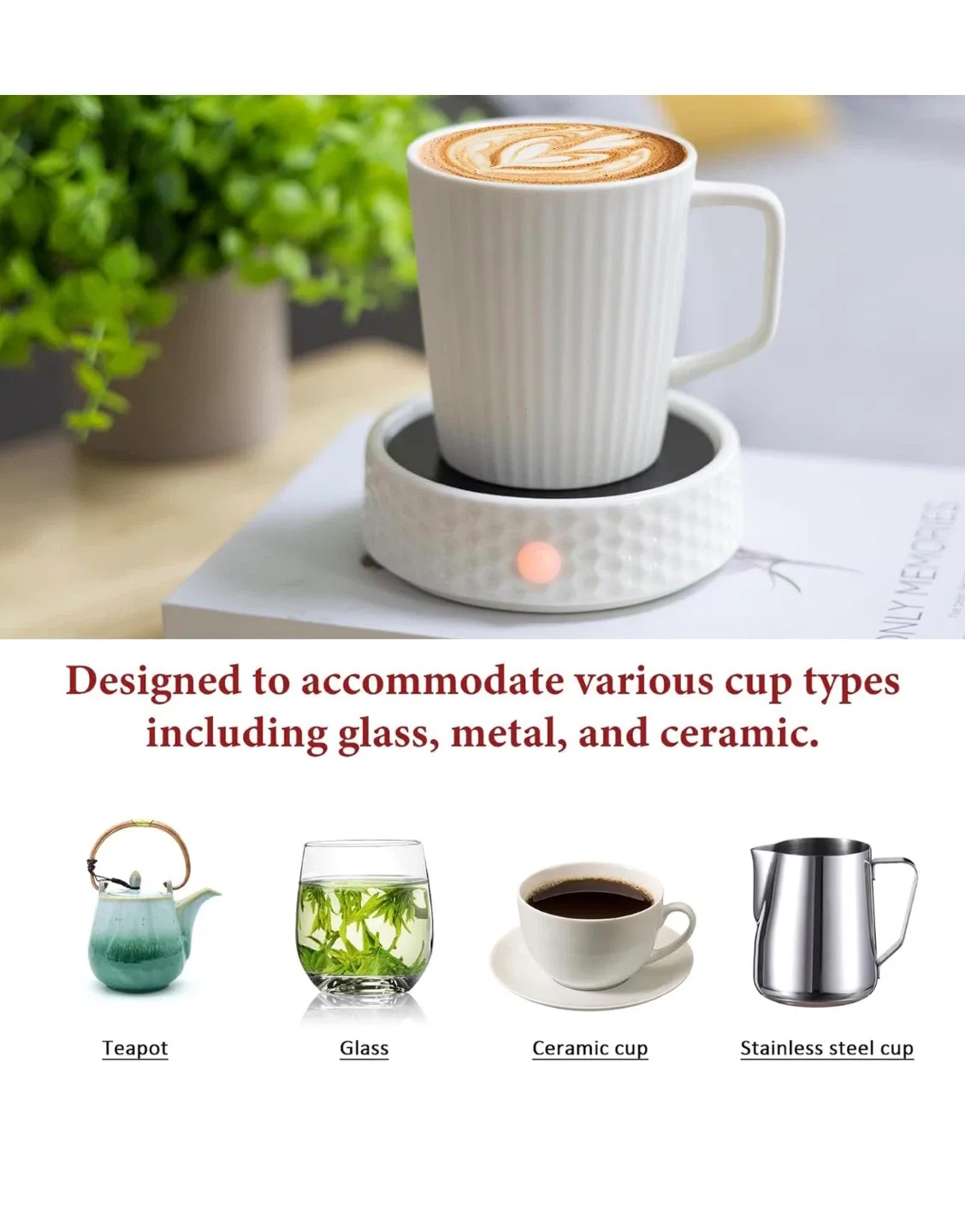 Coffee/Tea/Candle Mug Warmer - Black