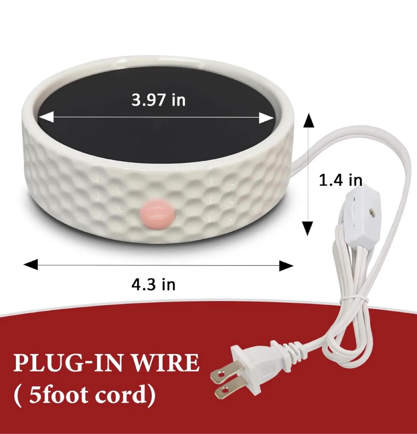 Coffee/Tea/Candle Mug Warmer - Black image indicator(4)