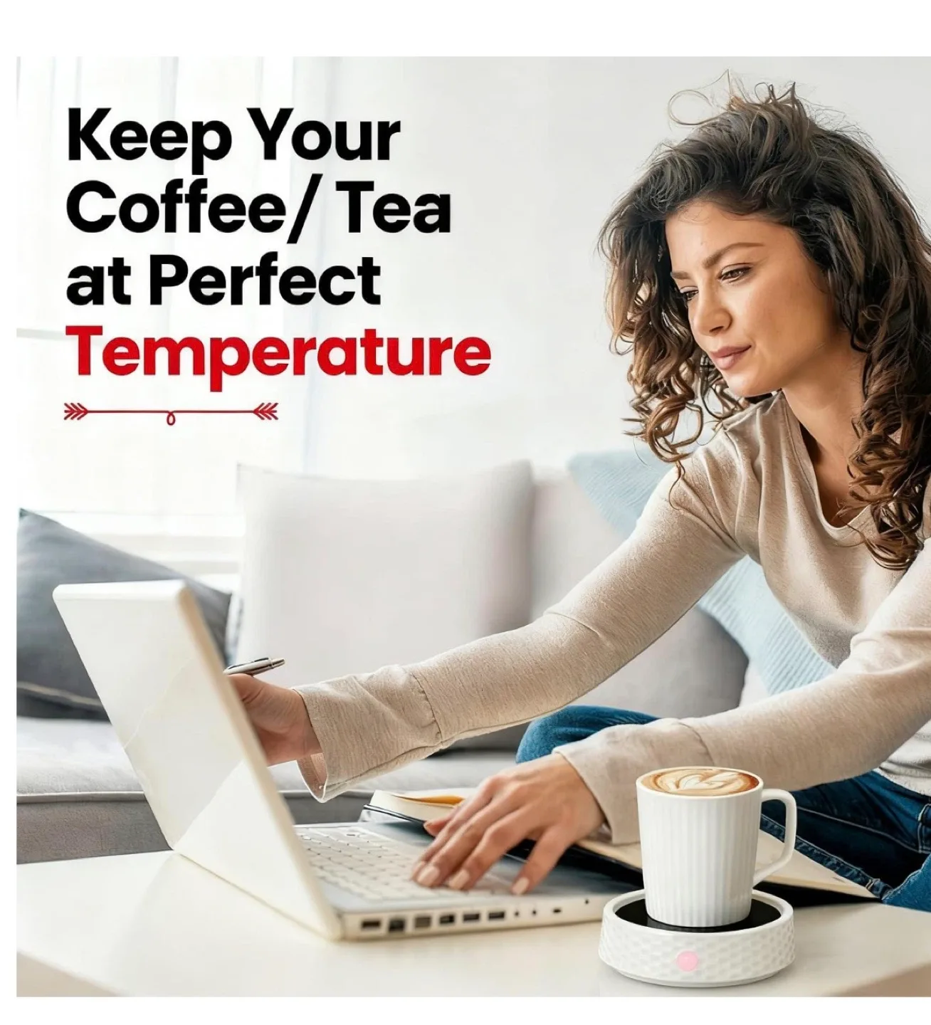 Coffee/Tea/Candle Mug Warmer - Black image indicator(2)