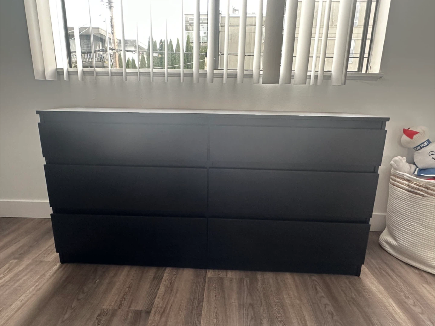 IKEA Malm Black 6-Drawer Dresser