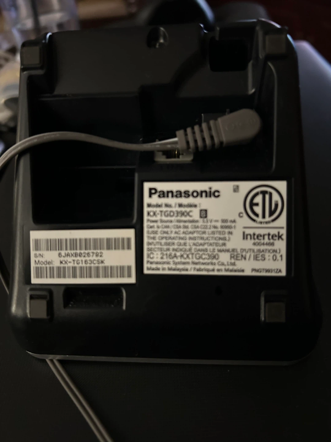 🥕Panasonic KX-TGD390C Cordless Phone - photo 3