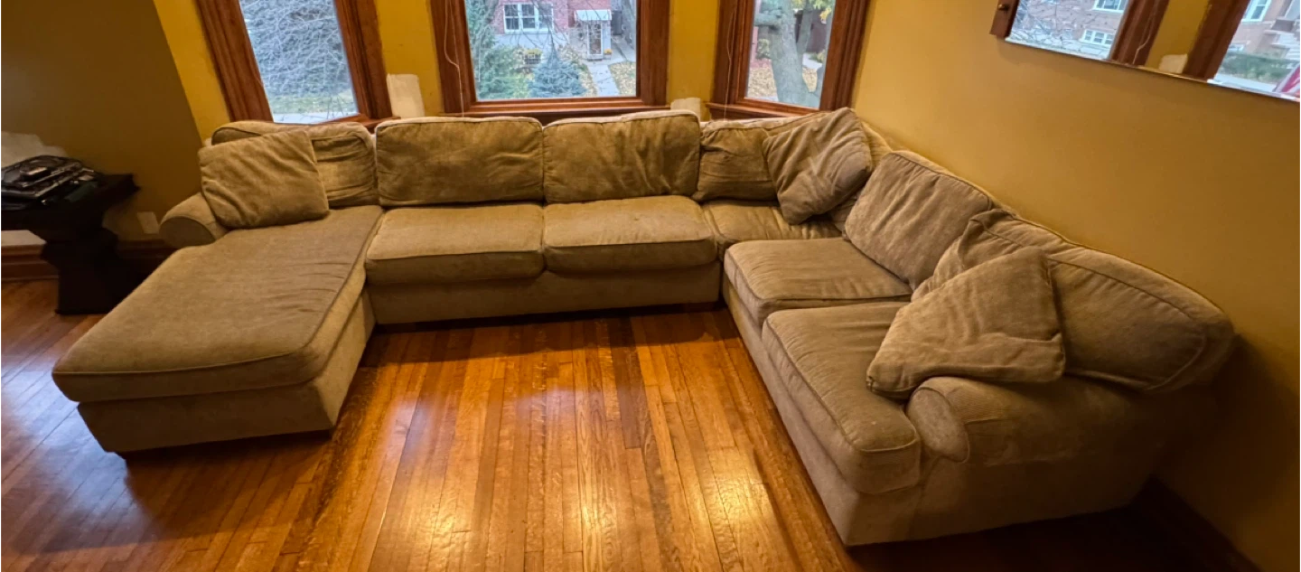 3 Piece Sectional Sofa with Pull-Out Bed - photo 2