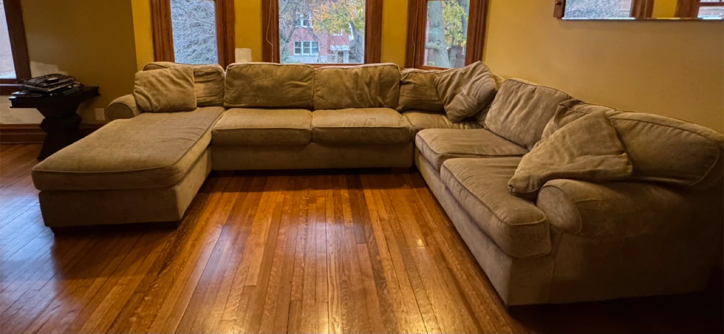 3 Piece Sectional Sofa with Pull-Out Bed
