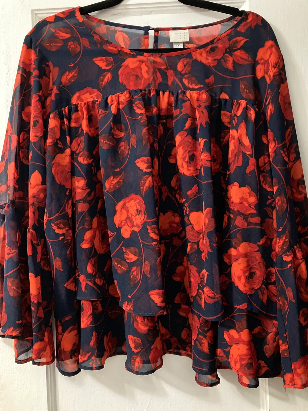 A New Day Floral Blouse - XXL