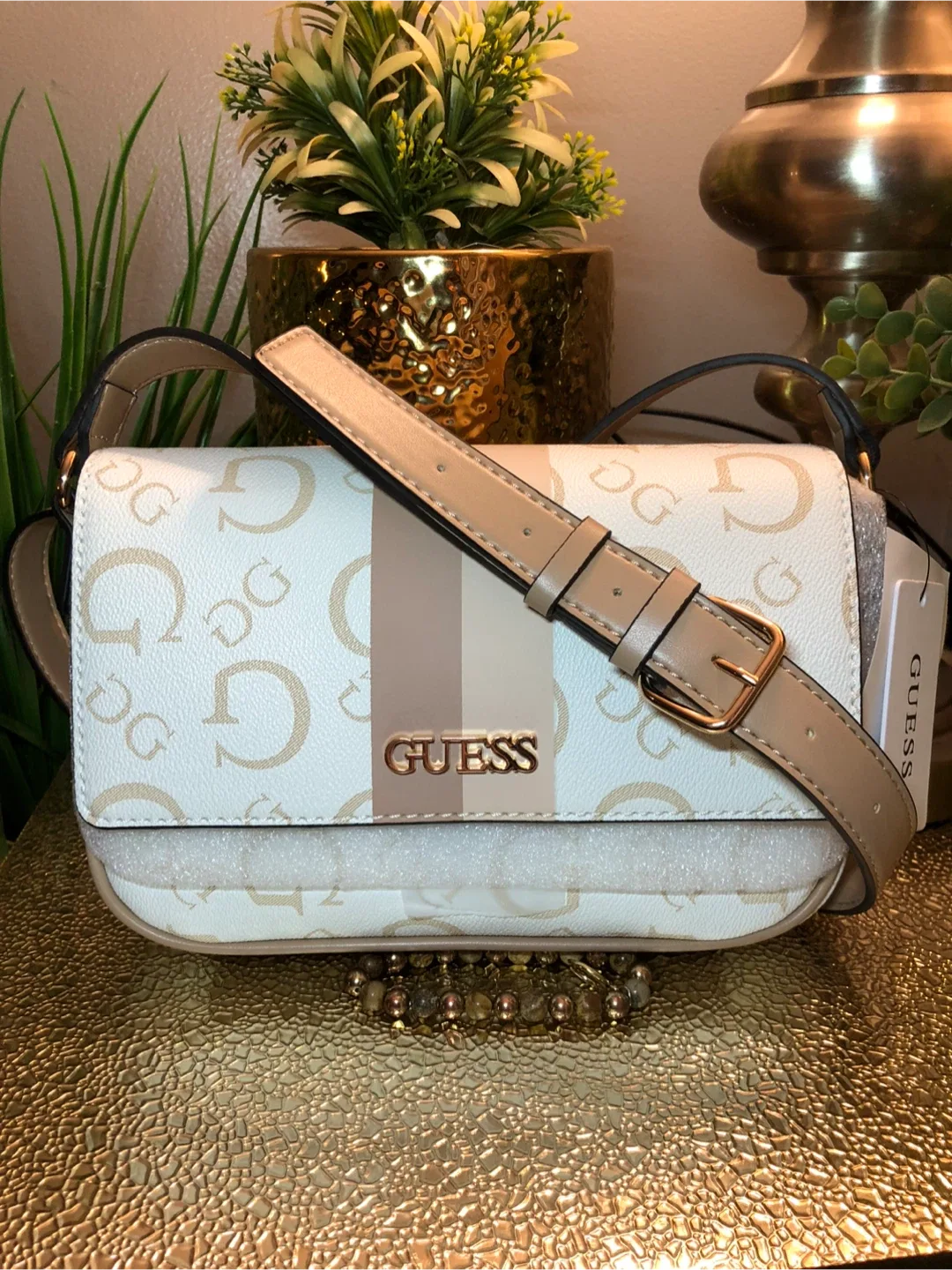 Guess White Shoulder Bag - New with Tags! thumbnail