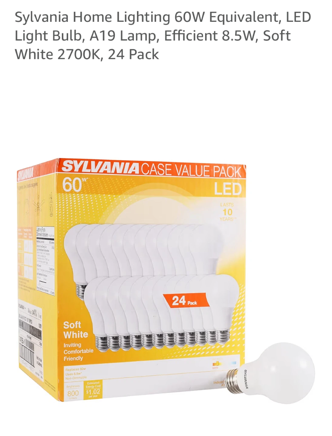 Sylvania 60W Equivalent LED Light Bulbs