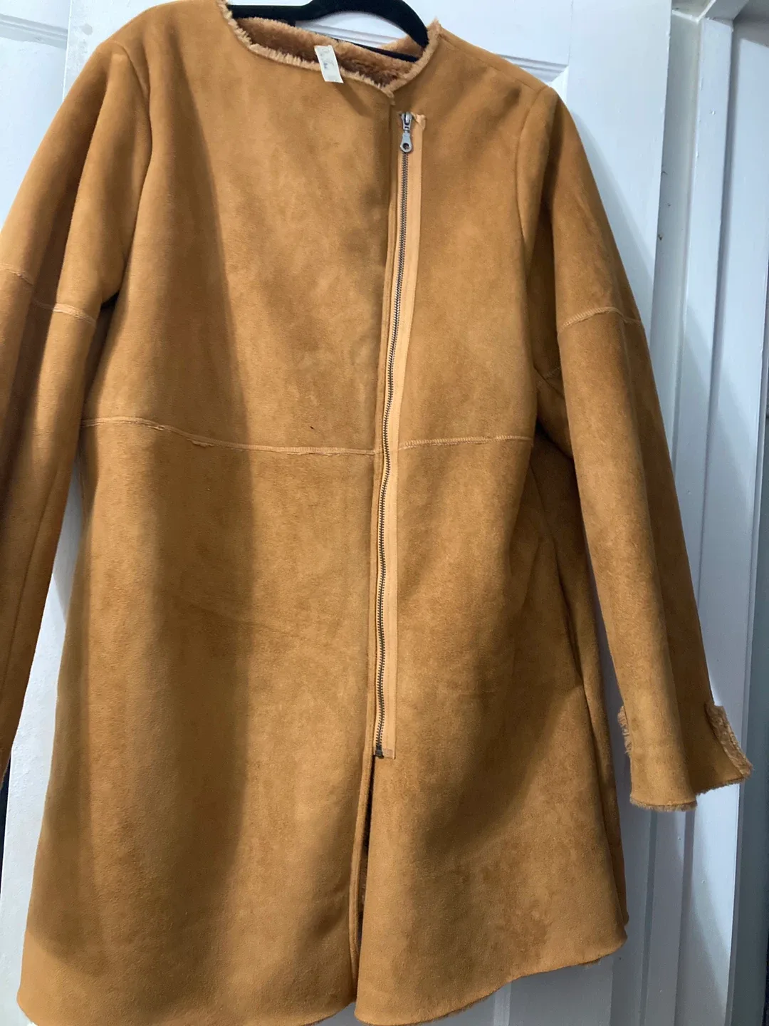 Brown Suede-Like Coat