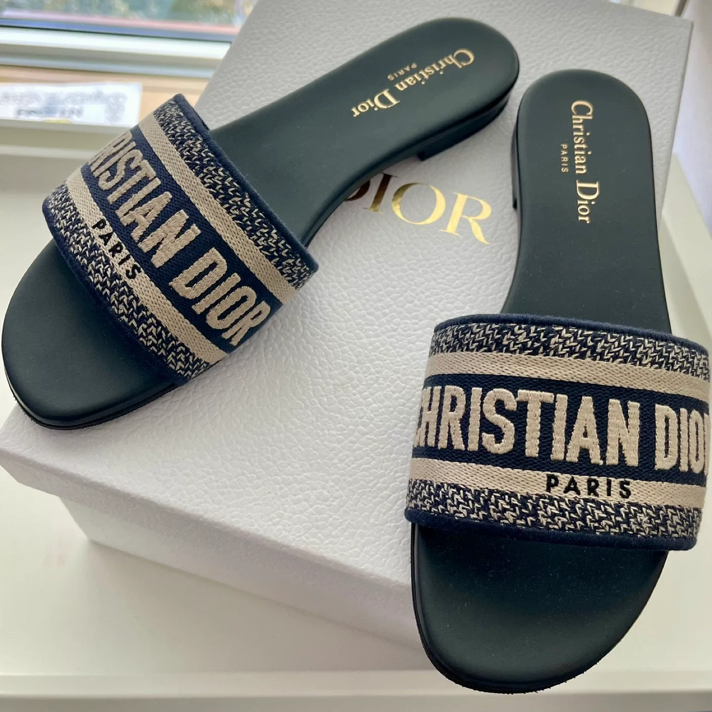 Christian Dior Dway Slide Deep Blue Size 8.5 image indicator(3)