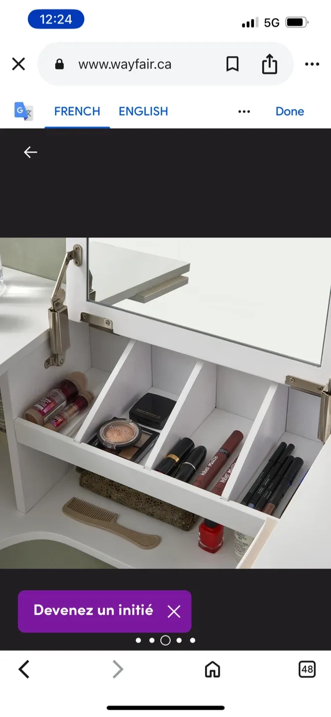 New Wall Mounted Floating Vanity Makeup Table image indicator(3)