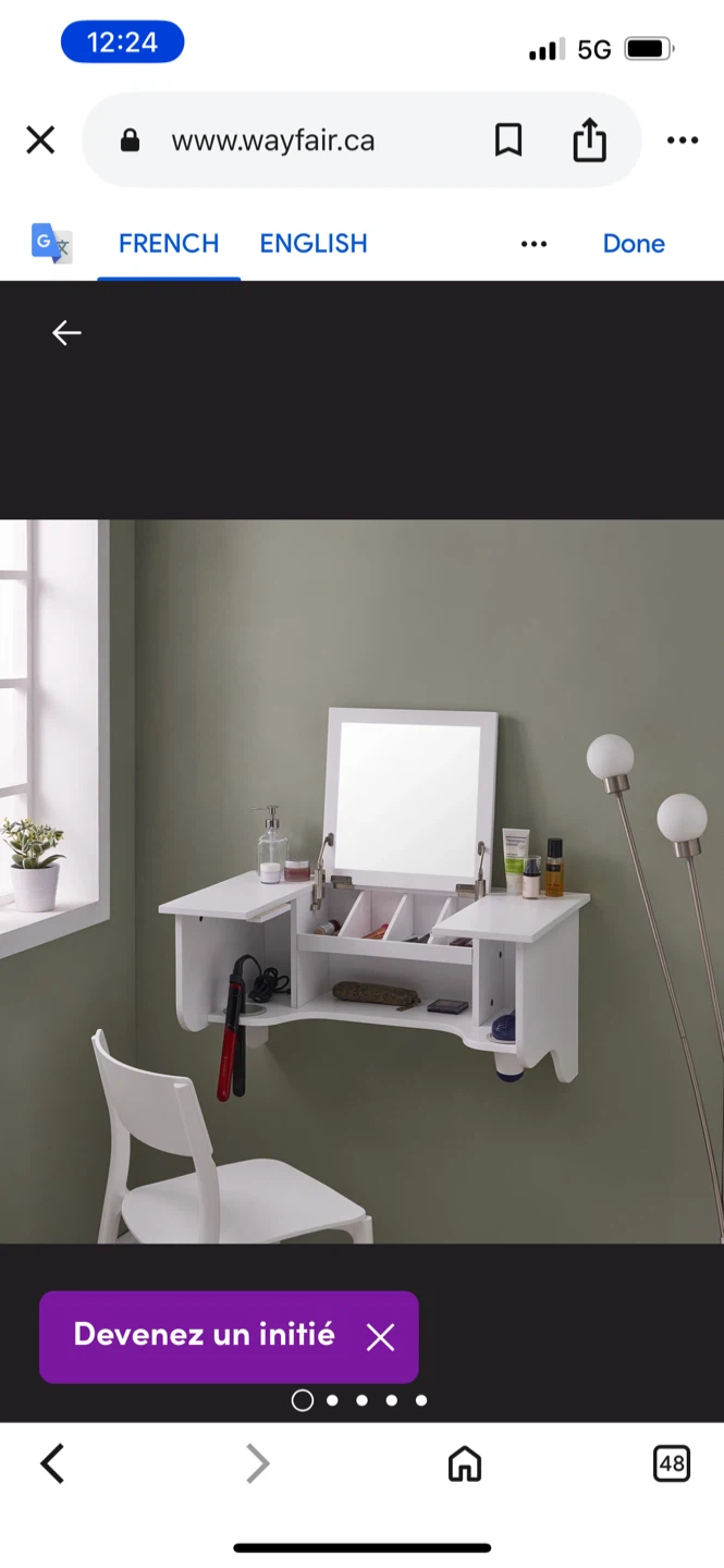 New Wall Mounted Floating Vanity Makeup Table