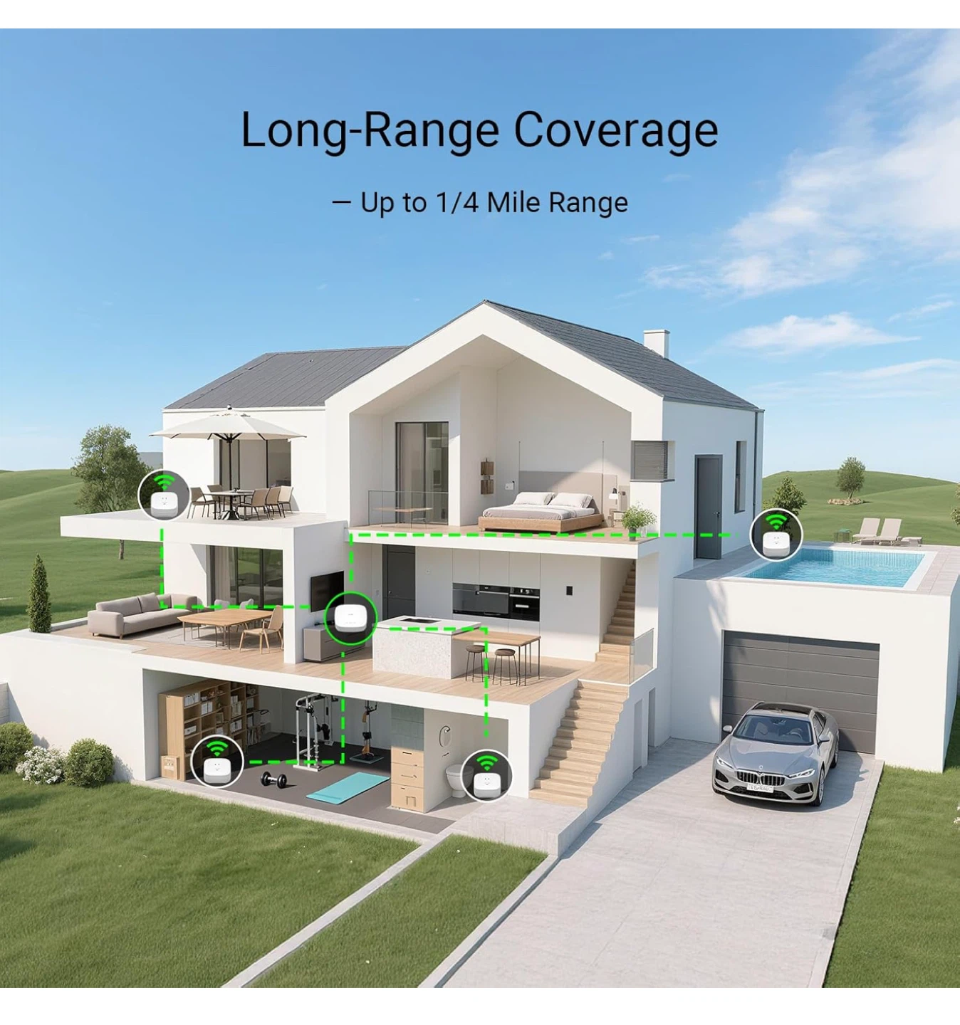 YoLink Smart Home Water Leak Sensor 4 sensor 1 hub - photo 2