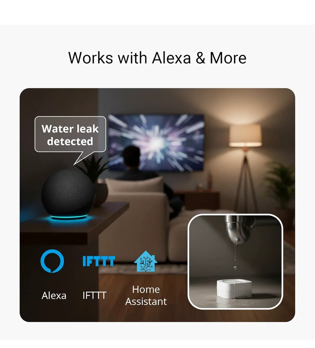 YoLink Smart Home Water Leak Sensor 4 sensor 1 hub image indicator(7)