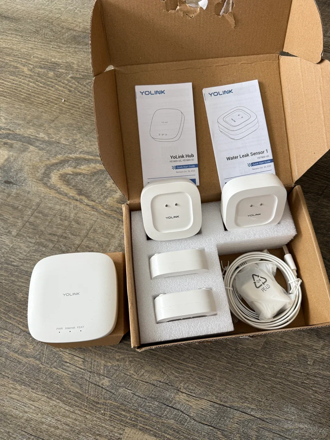 YoLink Smart Home Water Leak Sensor 4 sensor 1 hub image indicator(8)