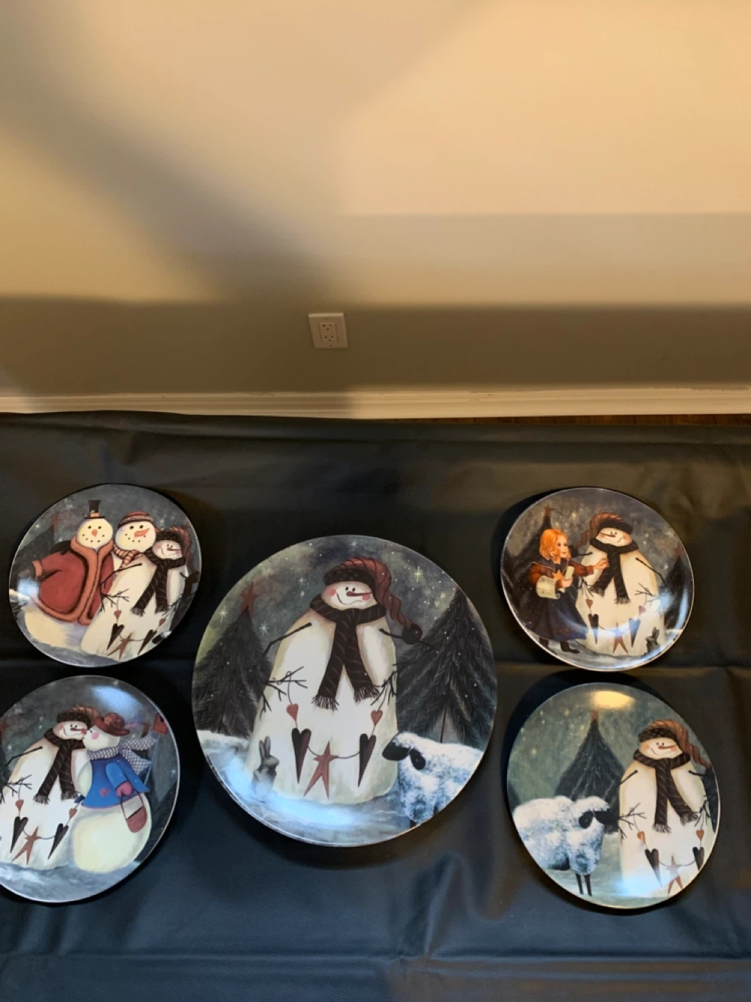 Decorative Snowman Plate Set - 3 for $10!