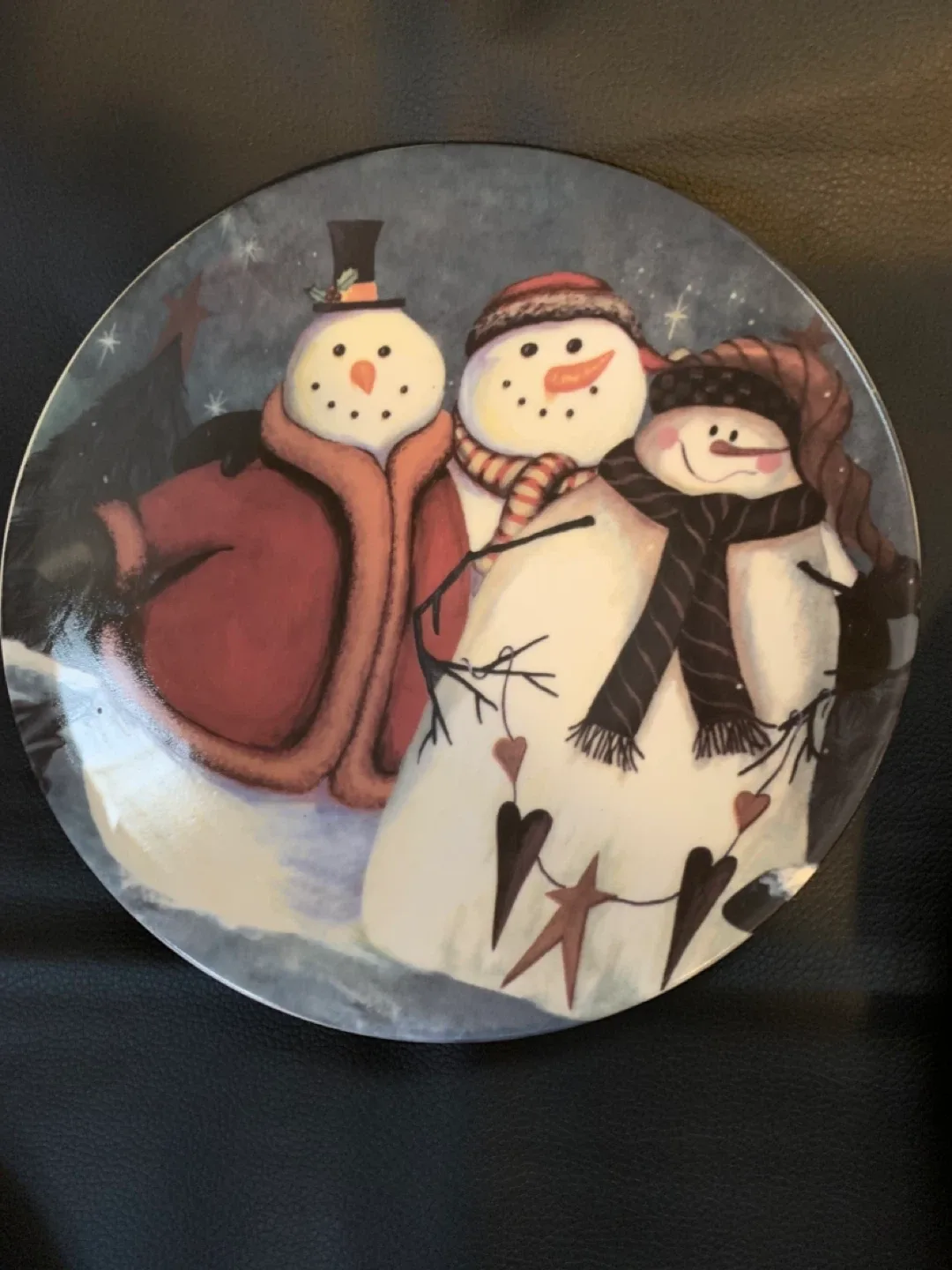 Decorative Snowman Plate Set image indicator(2)