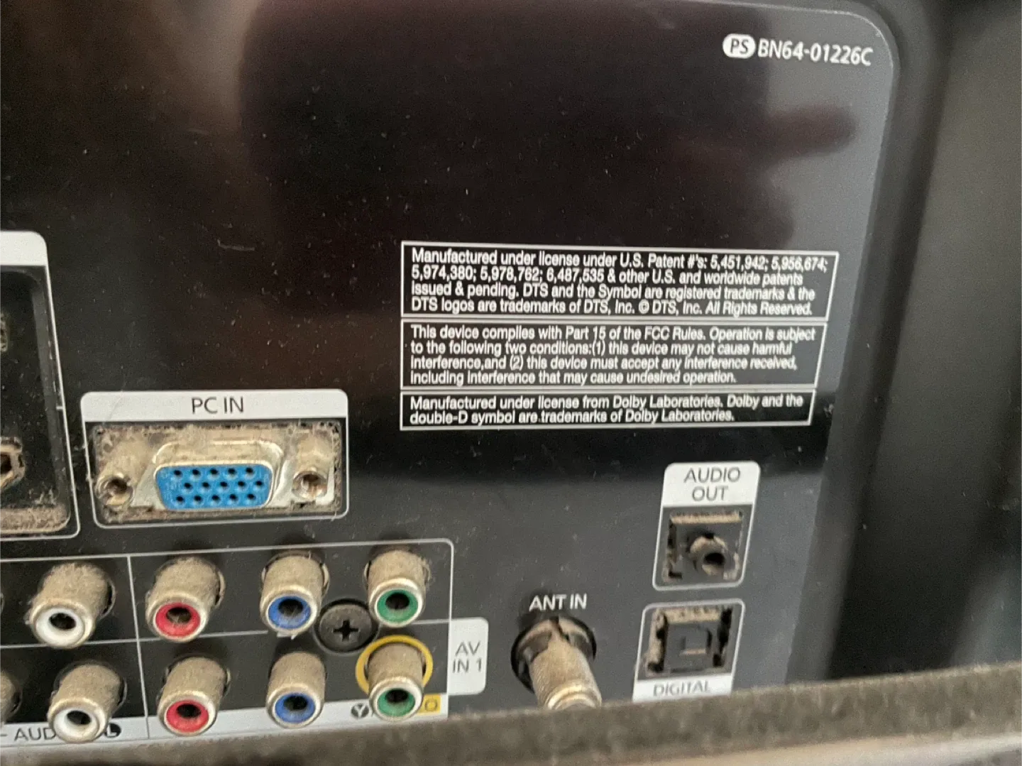 Samsung TV with Black Glass Stand image indicator(7)