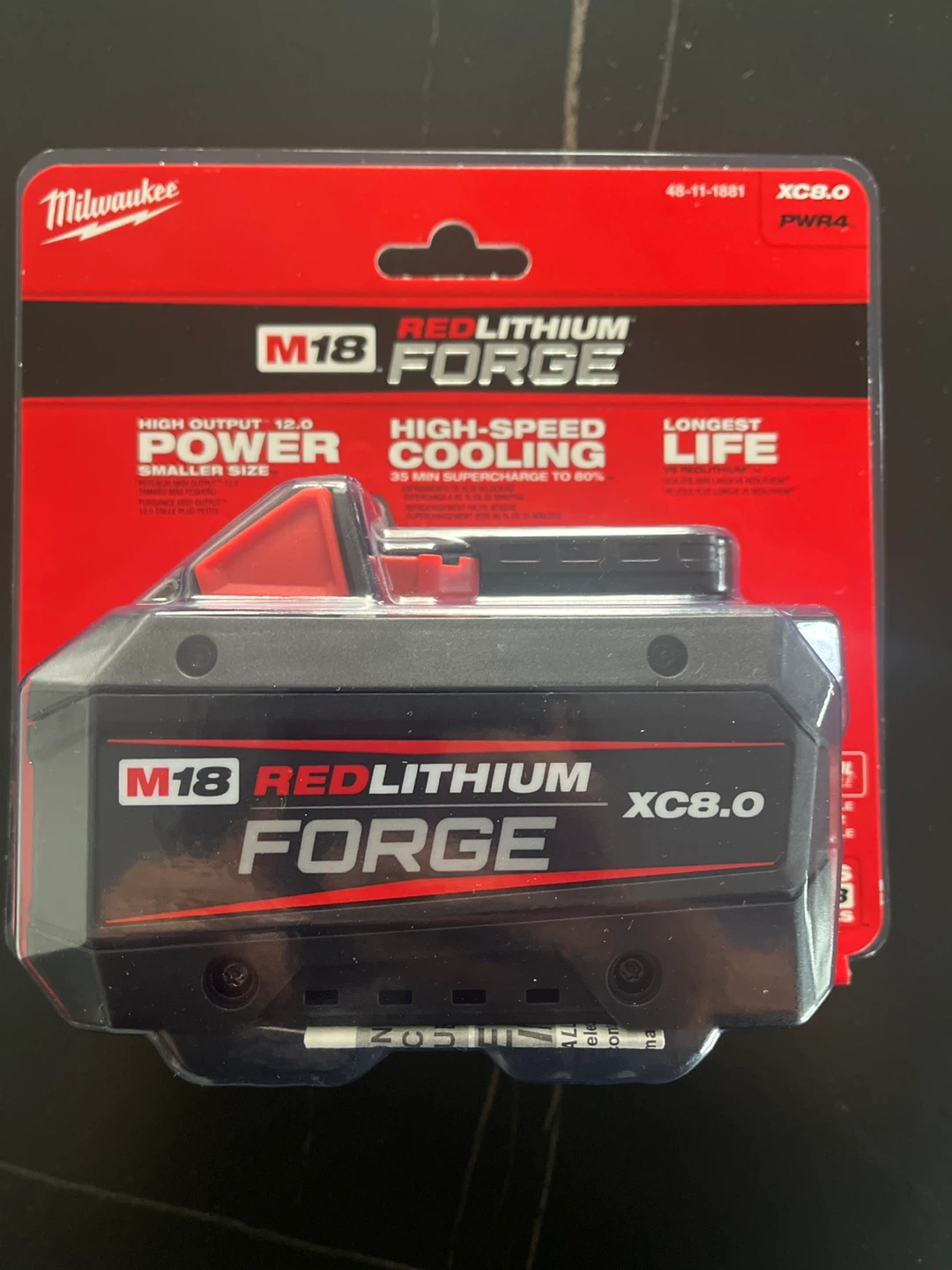 Milwaukee battery, M18