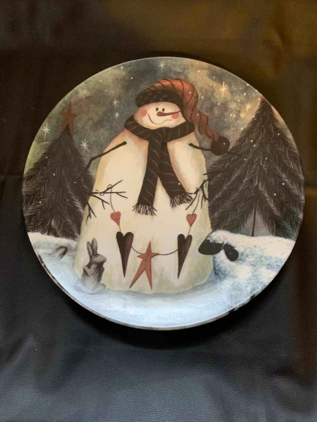 Decorative Snowman Winter Plates image indicator(4)