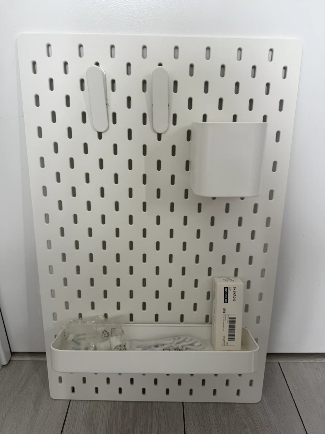 IKEA pegboard + accessories