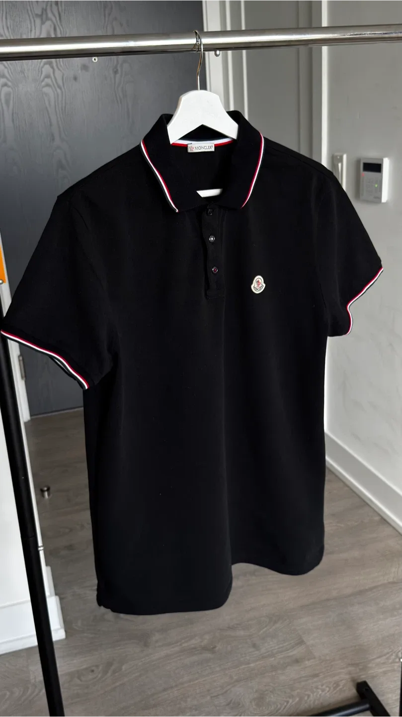 Moncler Men’s Black  Polo Shirt . Authentic