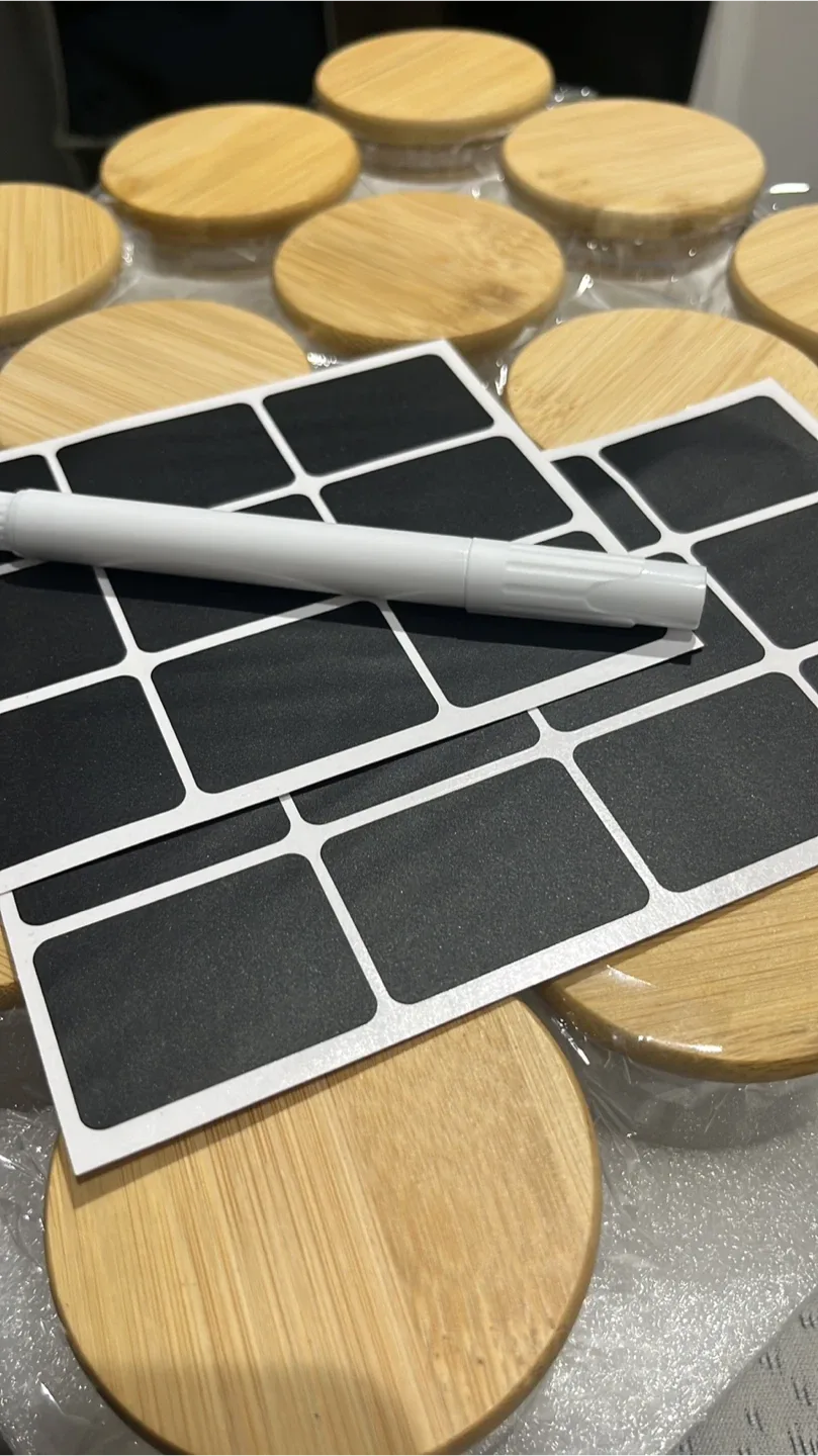 Glass Jars with Bamboo Lids & Chalkboard Labels image indicator(3)