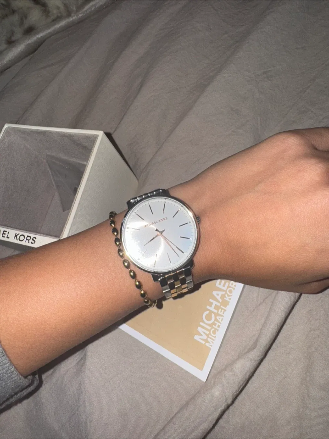 Michael kors tri tone watch image indicator(6)