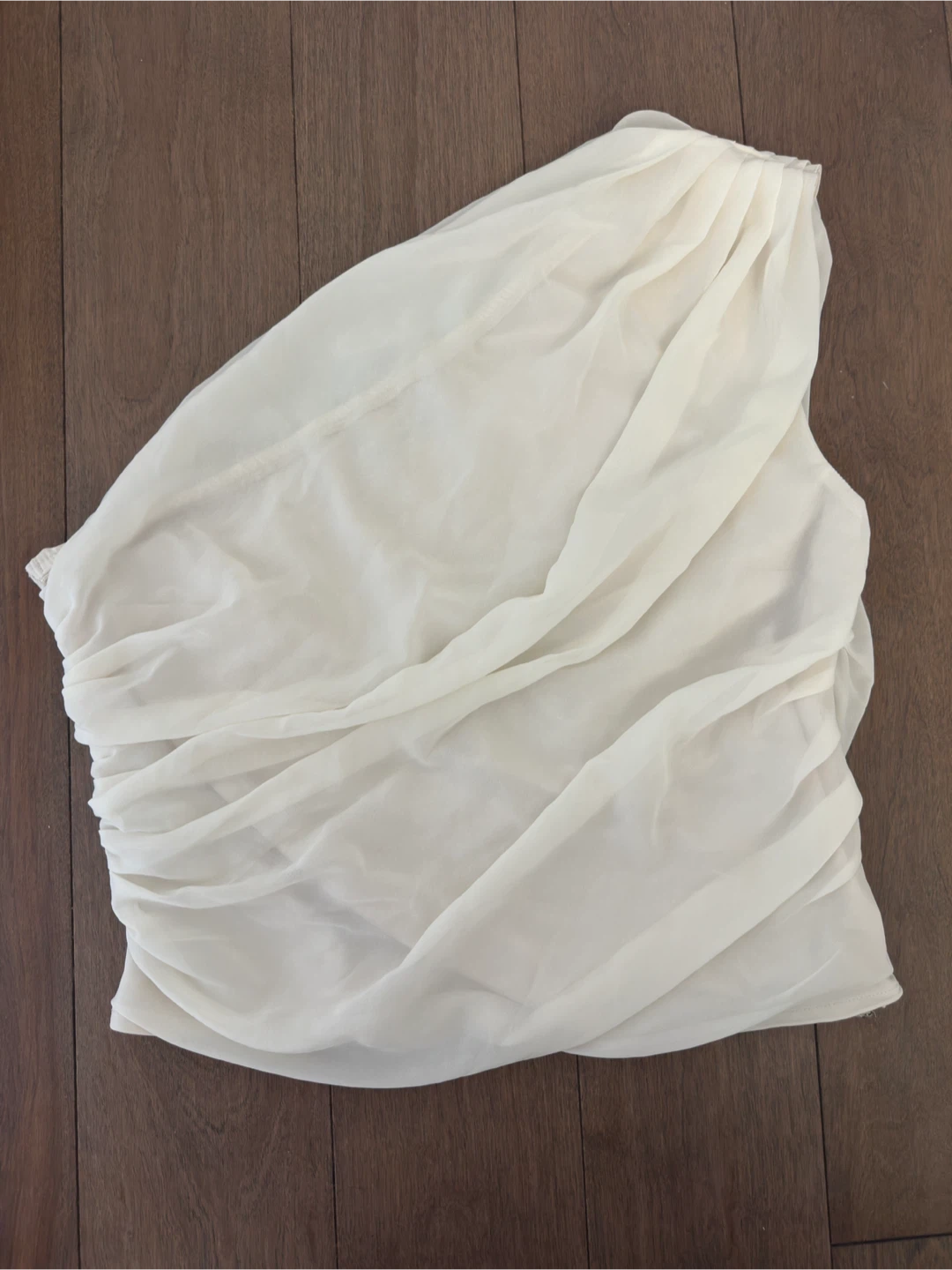 Abercrombie & Fitch Beige One-Shoulder Top - Size M - photo 2
