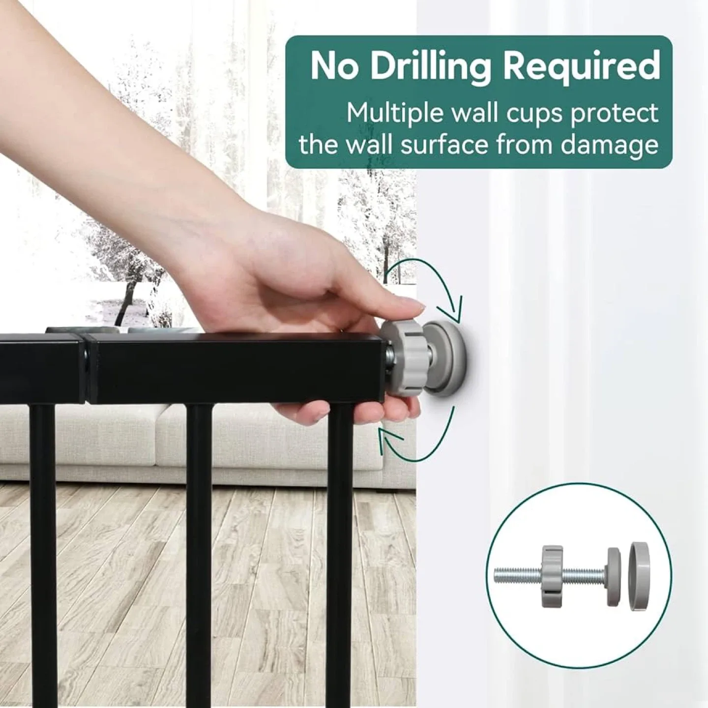 Babelio Metal Baby Gate, 29-48'' - Black image indicator(2)