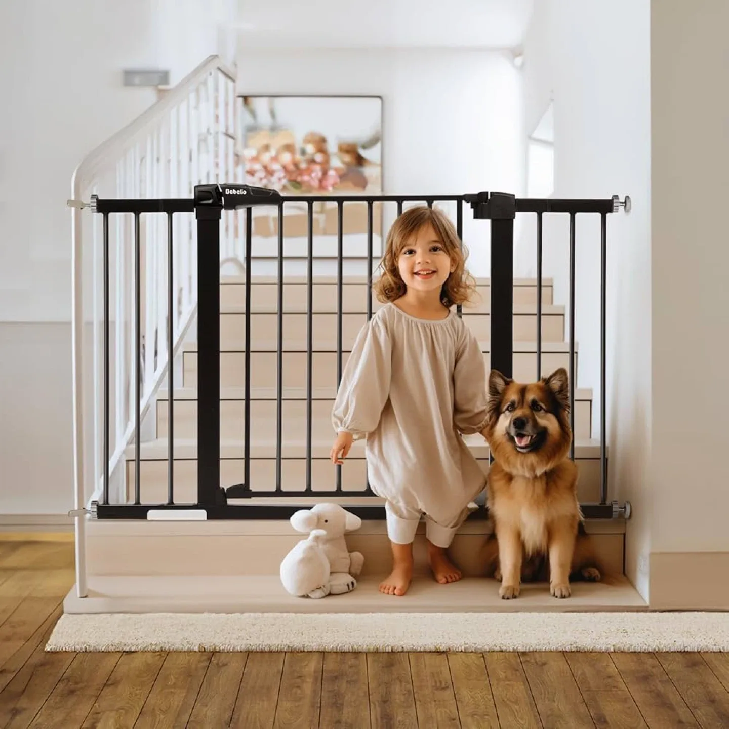 Babelio Metal Baby Gate, 29-48'' - Black