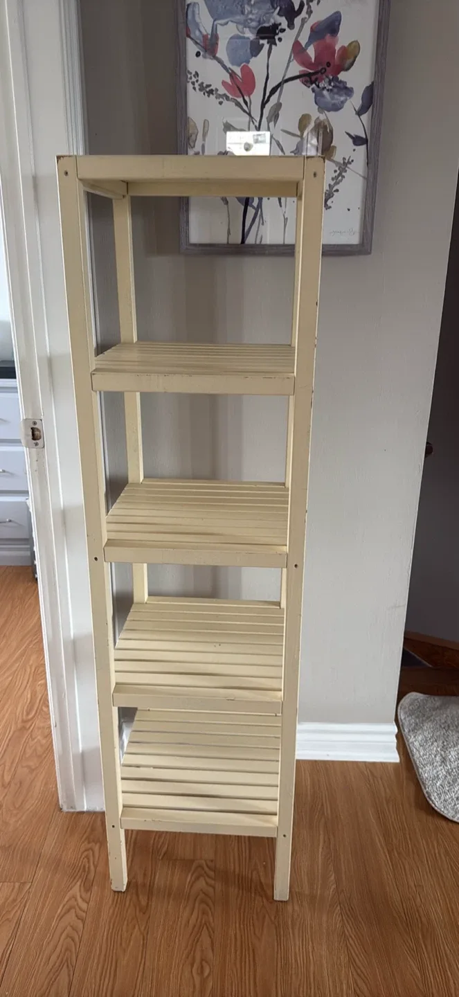 Wooden Shelf Unit - Off White