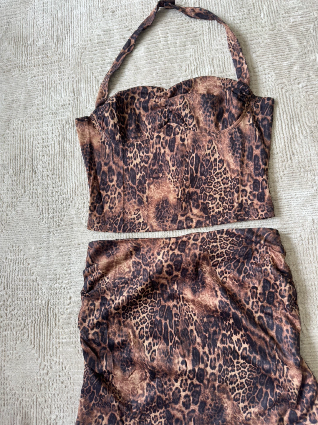 New Fashion Nova Leopard Print Two-Piece Set - Size M - photo 2