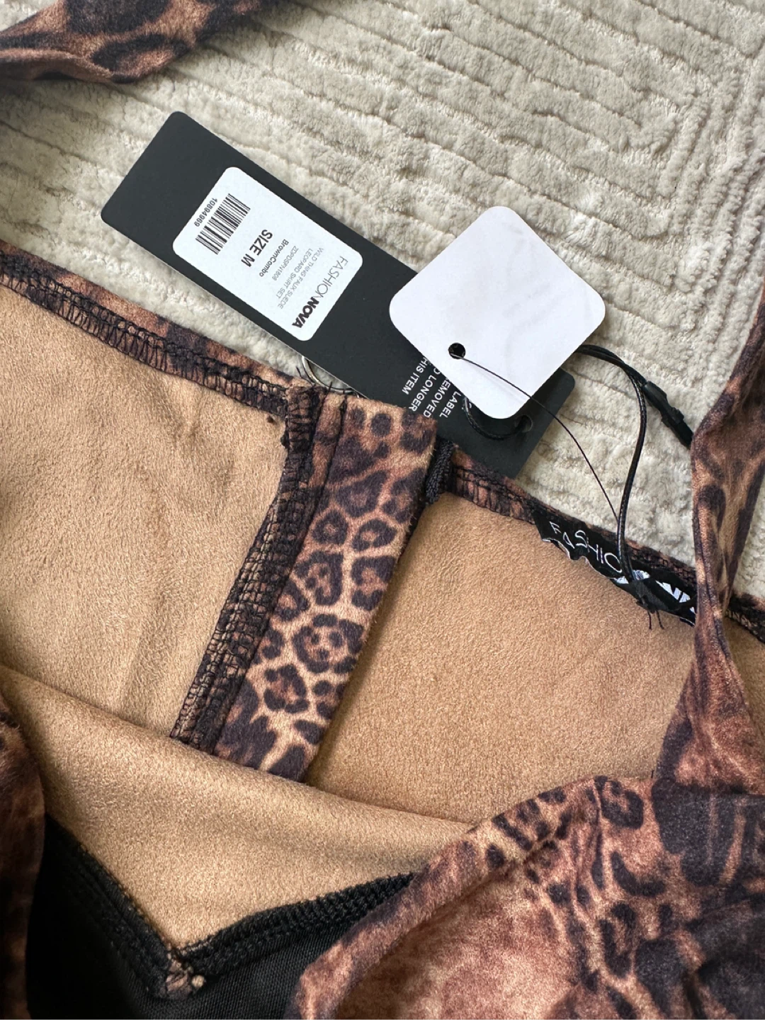 New Fashion Nova Leopard Print Two-Piece Set - Size M - photo 3